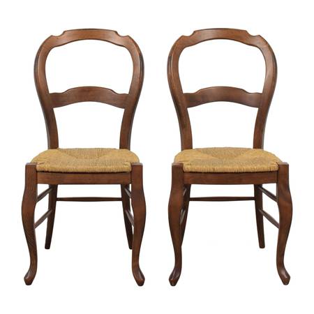 Photo Two (2) Pottery Barn French Country Dining Side Chairs Made In Italy $440