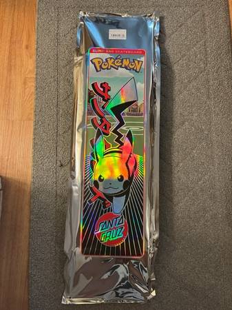 Photo UNOPENED POKEMON X SANTA CRUZ SKATEBOARD $550