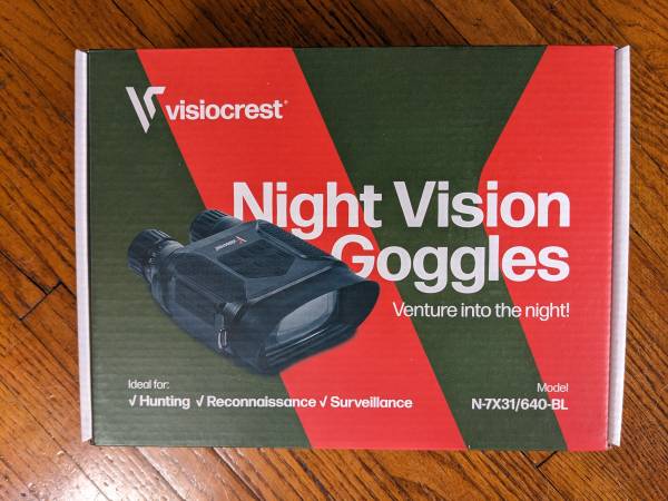 Photo Unopened Visiocrest Night Vision Goggles $90