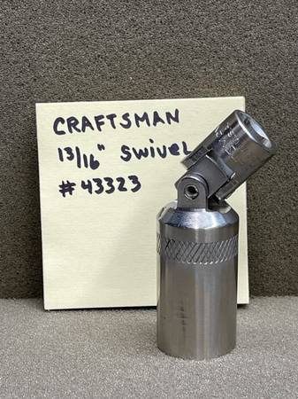 Photo Vintage Craftsman 43323 Spark Plug Swivel Socket 1316 -V- Series $15