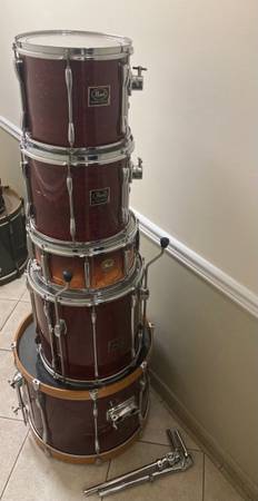Photo Vintage Pearl Export 5-piece Drum Set-Drums Only-Good condition $395