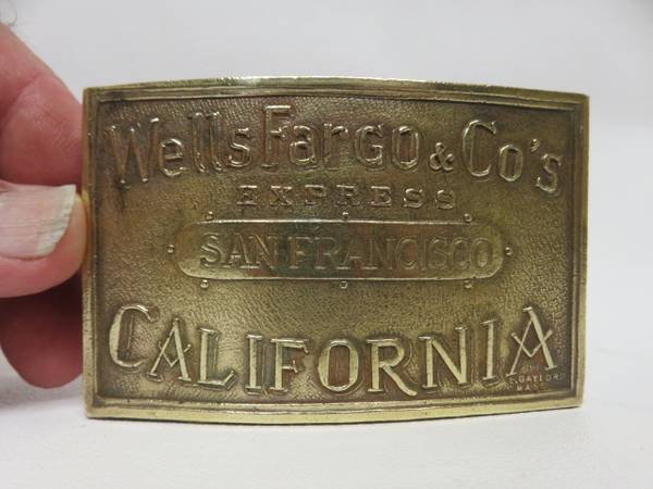 Photo Wells Fargo  cos express San Francisco levi strauss belt buckle $65