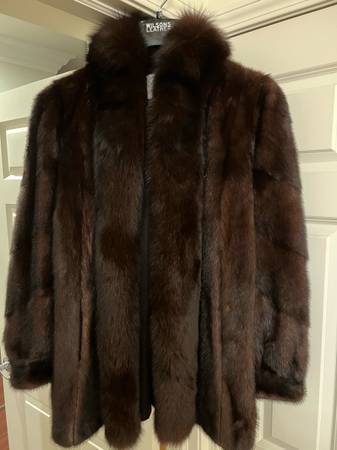 Photo Zinman Real Fur Mink Coat Jacket Womens Size 12 Excellent Condition $395