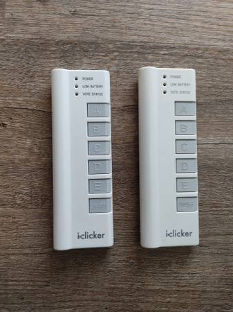 Photo iClicker 1st Generation Student Remote For Sale (Set Of 2) $10