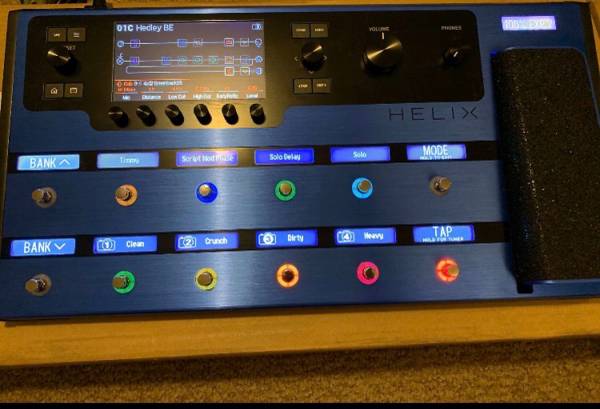 Photo line 6 helix floor pedal limited blue color $2,000