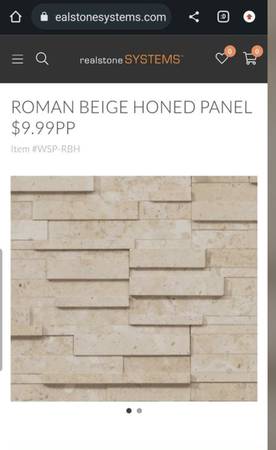 Photo stone veneer realstone roman beige travertine $2,500