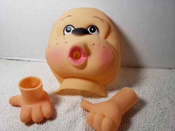 Photo vintage 5  doll head mask with 2 arms - can suck his thumb $5