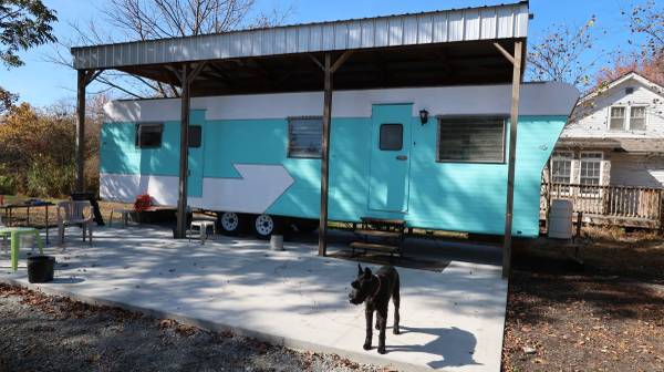 1956 TROTWOOD 35 FT.LG, 8 WIDE.(TINY HOME). TRAVEL TRAILER