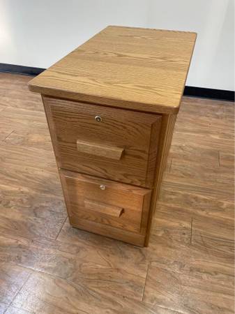 Photo 2-Drawer Solid Oak File Cabinet $750