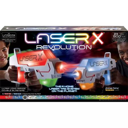 Photo Laser X Revolution Two Player Long Range Laser Tag Gaming Blaster Set $30