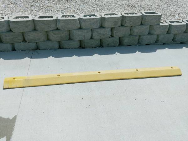 Photo Speed Bump 8 10 long 2-34 tall Bright Yellow Plastic two  Cable $90