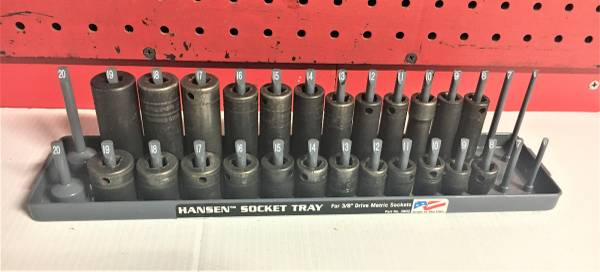 Photo Snap On 24 pc 38 Drive 6-Pt. Metric Deep and Shallow Impact Sockets $310