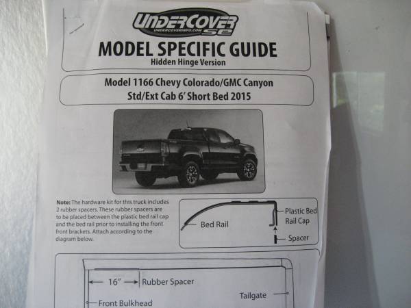 Photo UnderCover SE truck top 6 ft $1,000