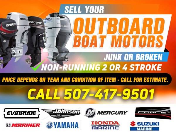 Cash For Broken Outboard Boat Motors $1
