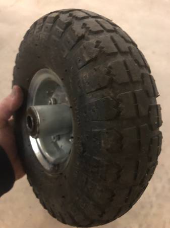 Small utility wagon tires with tubes on rims $20
