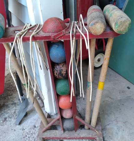 Photo Vintage Croquet Set $25