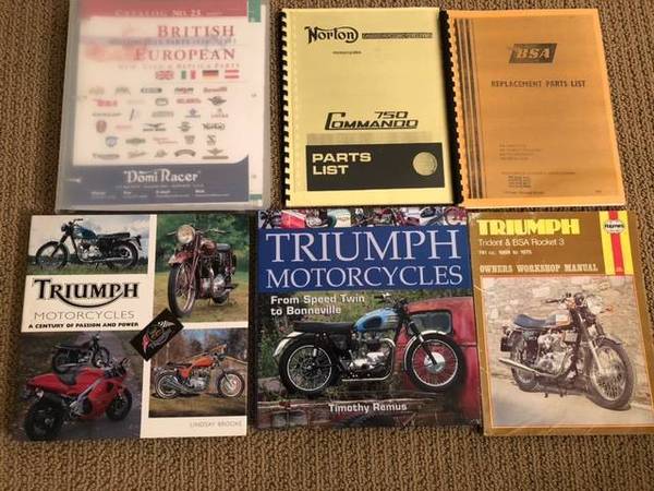 Photo British motorcycle books Triumph BSA Norton $50