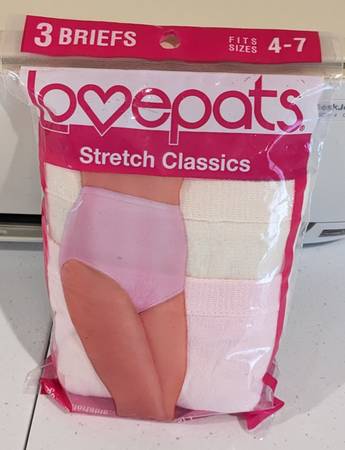 Photo Three pair of Lovepats Stretch Panties - size 4-7 - New in Package $4