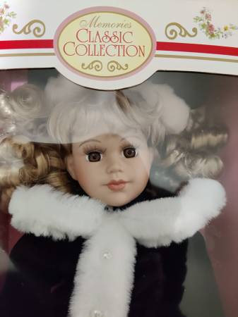 Photo 16 Porcelain Victoria Doll with Stand $65