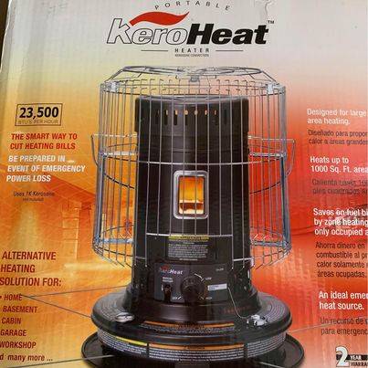 Photo IndoorOutdoor Portable Convection Kerosene Heater, Black $100