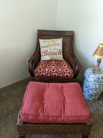 Chair from Pier One with footstool $200