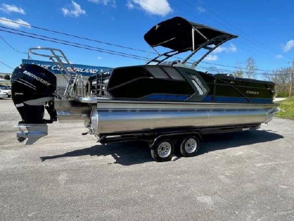 Pacific Blue 2023 Crest Caribbean RS 250 SLRC CP3 and Trailer $56,600