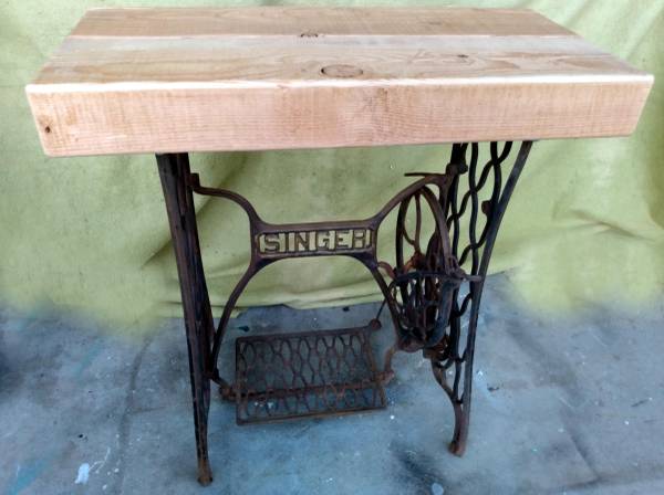 Photo table vintage sewing machine base $195