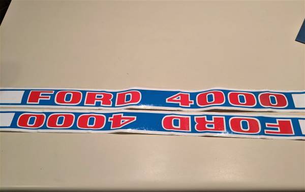 Photo 4000 and 3600 Ford Tractor Hood Decal Kit $20