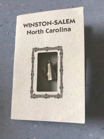 New Vintage Winston-salem North Carolina The big coffee pot pin, ballou regd $18