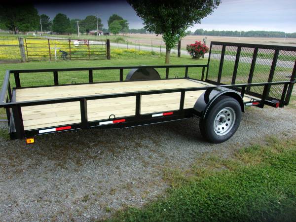 Photo single axle trailer 610x14 with load gate $1,950