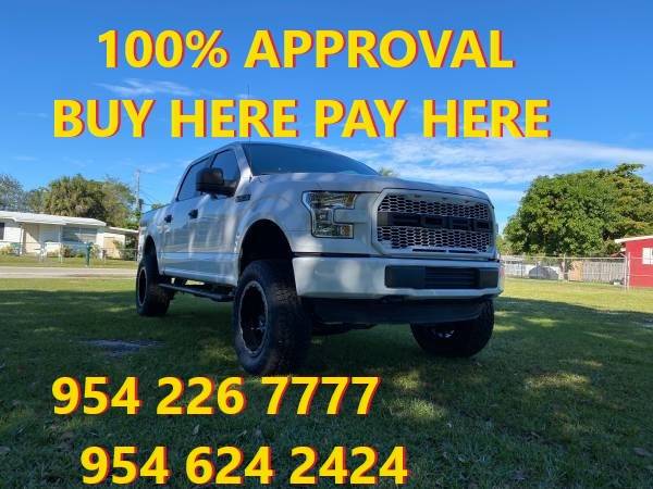 Photo 2016 FORD F150 CREW CAB LIFTED 4X4 BUY HERE PAY HERE $24,990
