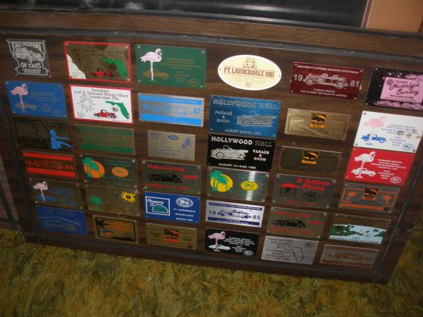 58 broward ft. lauderdale car show plaques,mounted  $22