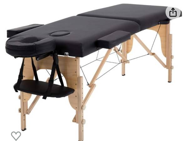 Photo Aluminum 3 Sections Massage Table Portable Massage Bed with BackrestH $150