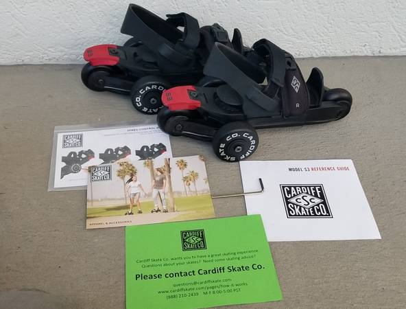 Photo CARDIFF S3 Step-In 3-Wheel Skates Youth Adjusta-Size IN BOX All Xtras $35