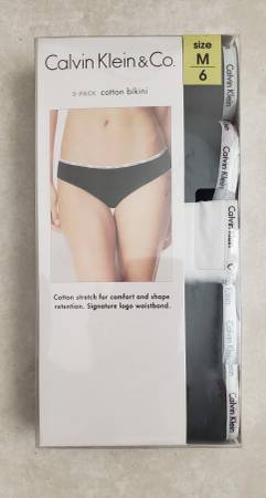 Photo Calvin Klein Logo womens cotton 5 Pack Panties Underwear Size Medium $55