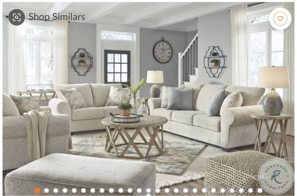 Photo Coleman Haisely Ivory Living Room Set $2,500