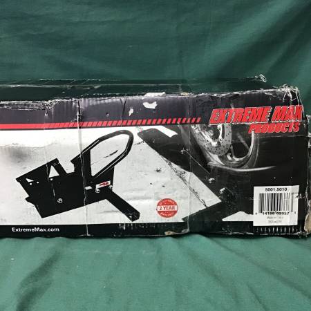 Photo Extreme Max 5001.5010 Standard Motorcycle Wheel Chock  New, Open Box. $59