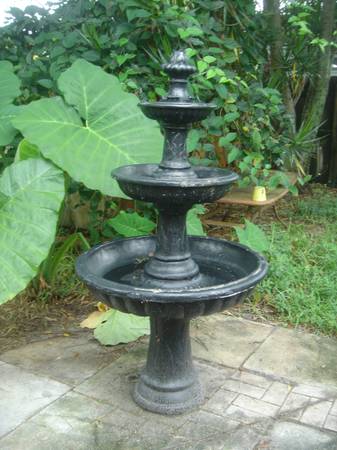 Photo FOUNTAIN 3 TIER 60 INCHES HIGH 33 INCHES ACROSS THE BOTTOM $150