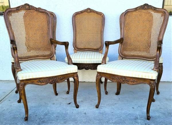 Photo HENREDON French Provincial Cane Back Dining Chairs Model 2377-Set of 5 $1,365