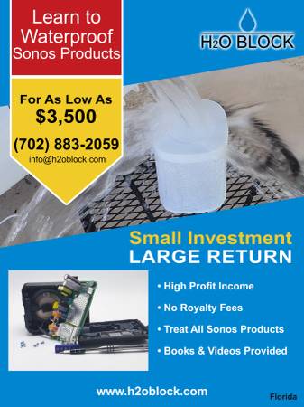 Photo Learn how to waterproof Sonos Speakers to sell to over 40k dealers $3,500