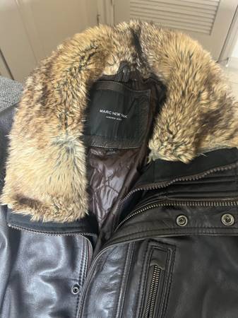 Marc New York - Fur Lined Leather Long Coat $125