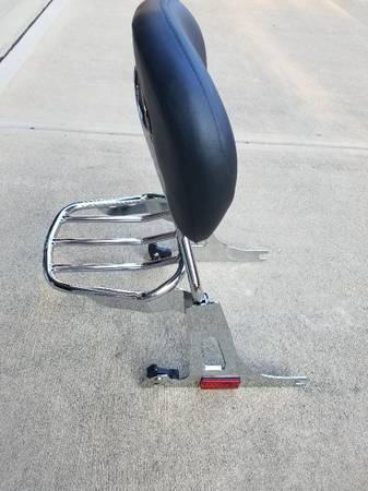 Photo Motorcycle Backrest Sissy Bar Luggage Rack Harley Davidson NEW $550