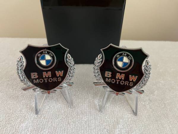 Photo (New) BMW Motors 3D Metal Emblems (Both For $10.00) $10