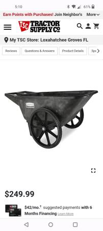 Photo Rubbermaid Big Wheel Farm Cart is a yard cart designed for heavy-duty, $199
