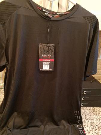 Photo Shirts Mens Short Sleeve Spyder Black And Spyder XL Gray Black NEW $50