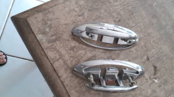 Two stainless steel pop- cleats great for the dock or for your boat pe $80