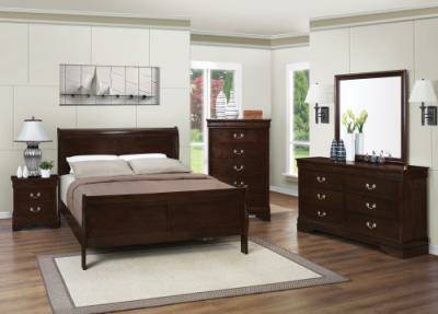 Photo WOW NEW Wood Louis Philipe bedroom set with sleigh bed -In Stock $699