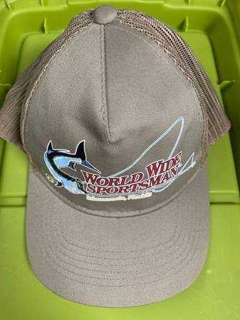 World Wide Sportsman Logo Front Mesh Back Snapback Tan Hat $5