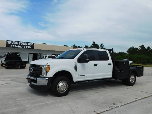 Photo 2017 FORD F350  1 OWNER  DIESEL  DUALLY  FLATBED  4X4  - $48,995 ( NO DOC FEES )