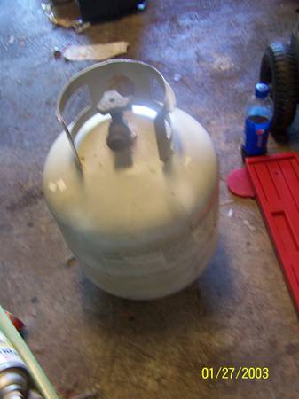 b.b.q. propane tank filled $30